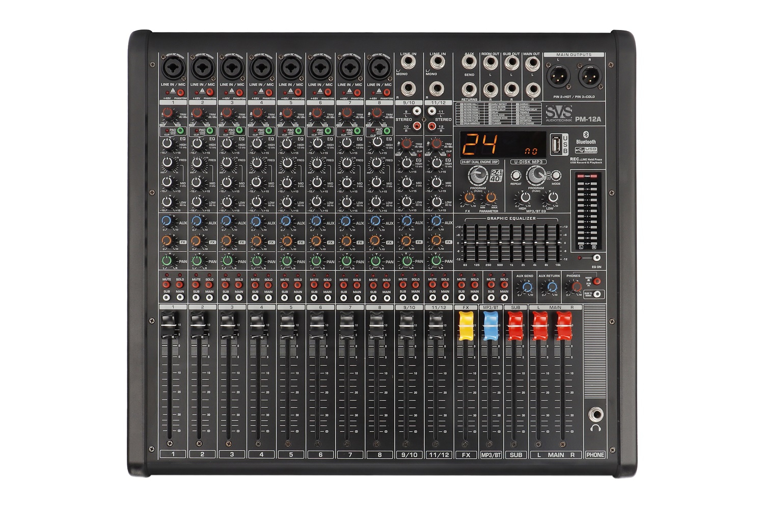 SVS Audiotechnik mixers PM-12A Активный аналоговый микшерный пульт, 12-канальный в Великом Устюге